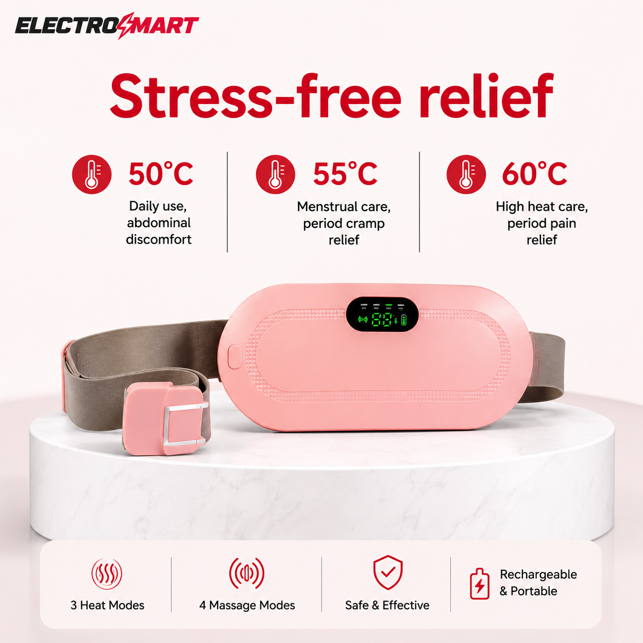 Period Pain Relief Heating & cramp Massage Belt